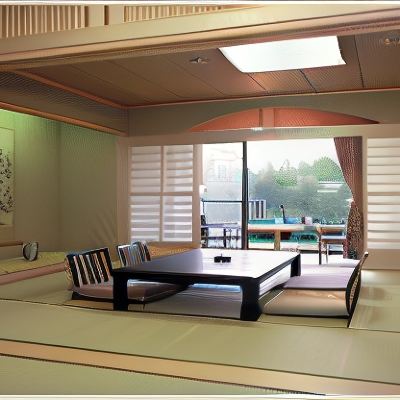 Japanese-Style Room with Cypress Bath