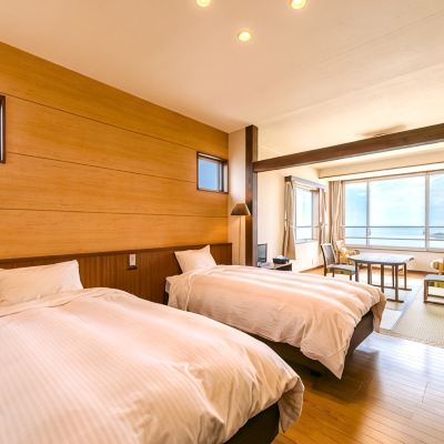 Japanese-Western Room, Ocean View, Non-Smoking(Moon Healing Furniture Sea View) オーシャンフロント　お宿　浜田館 クーポン