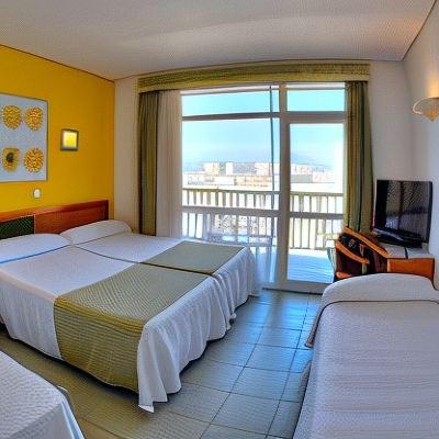 Deluxe Double Room with Two Extra Beds (2 Adults + 2 Children) .