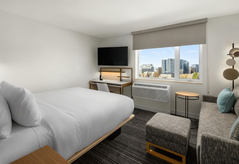 特大床一室套房，1张特大床，梳化床