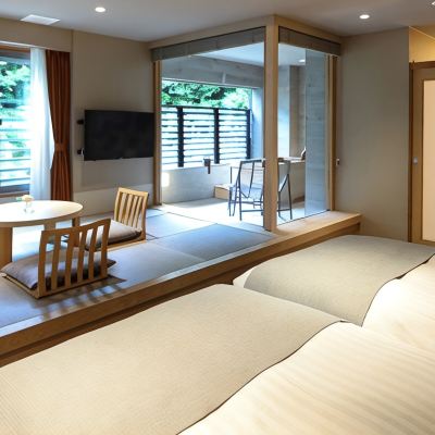 和洋室 くちなし/だいだい（森側眺望） 箱根湯宿　然－ＺＥＮ－ クーポン
