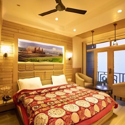 Classic Double Bedroom with Valley View Balcony