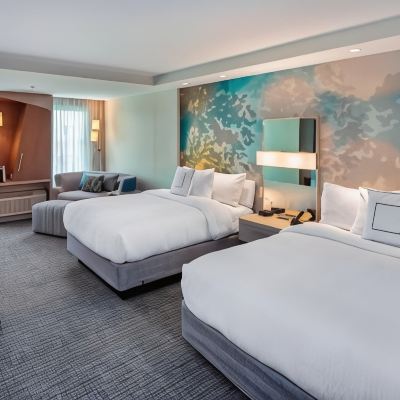 客房 - 配有2張大床，梳化床 卡瑞與帕克賽德城廣場購物中心羅裏萬怡酒店優惠