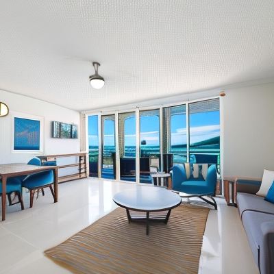 Three-Bedroom Top Floor Penthouse with Ocean View and Spa Bath