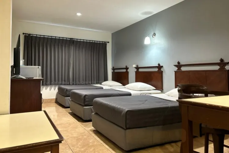 ห้องพักพร้อม 3 เตียงเดี่ยว