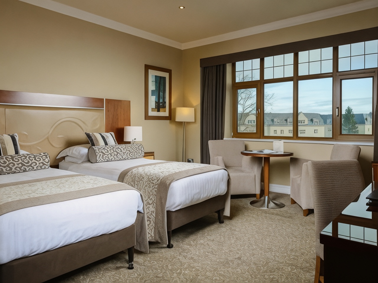 豪华双床房， 2 张单人床