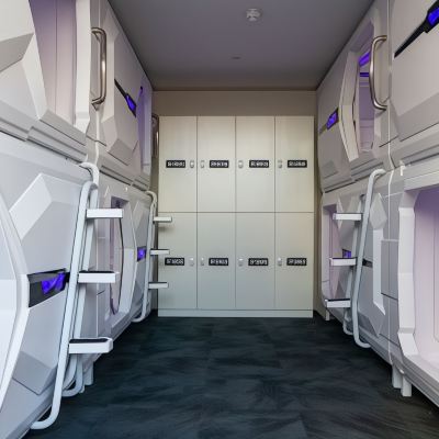 四個單人膠囊房（側面入口） 膠囊旅館優惠