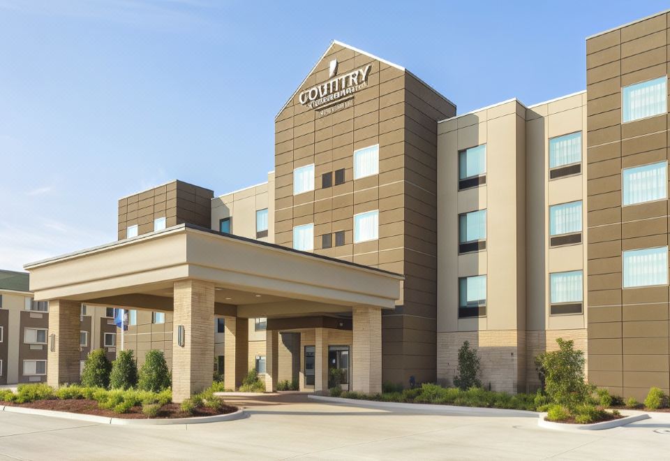"a large , modern hotel building with a sign that reads "" country inn & suites "" prominently displayed on the front" at Comfort Inn & Suites