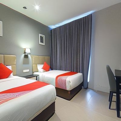 Bilik Twin Deluxe tanpa rokok Kupon OYO 1191 Yootel Boutique Hotel