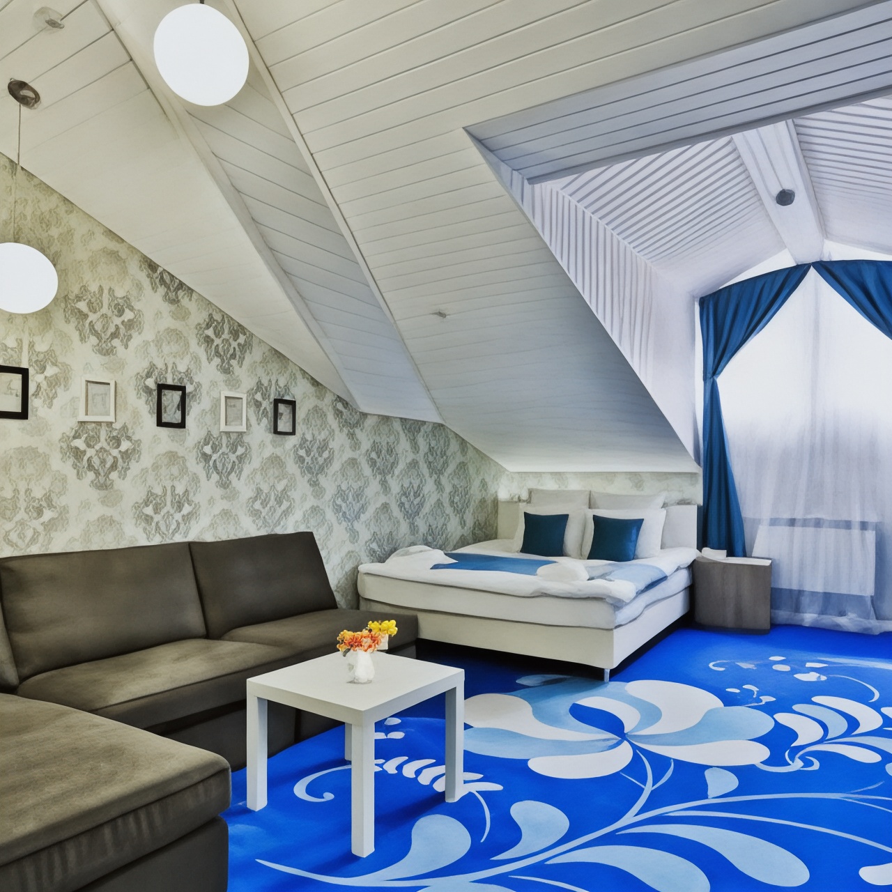 初級套房帶1張雙人床（閣樓）