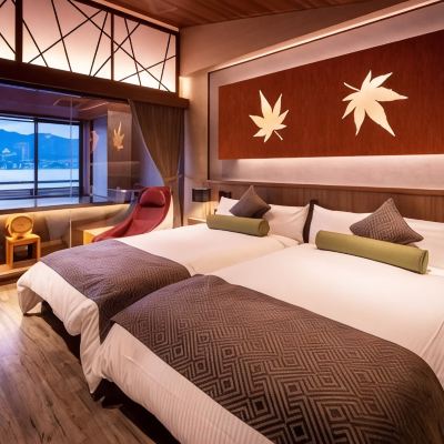 スーペリアオーシャンビューツインルーム 宮島錦水館 クーポン