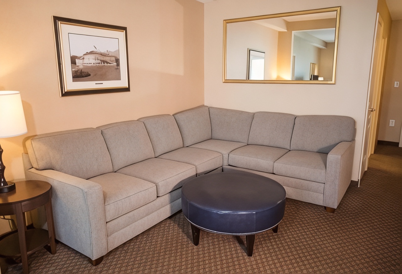 大型房间，2张双人床，山景