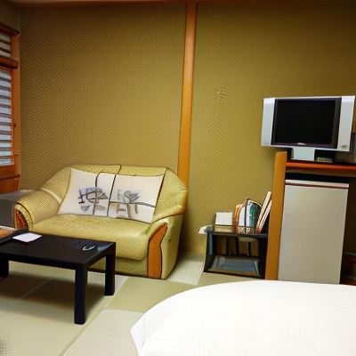 Twin Room with Tatami Floor and Shared Bathroom