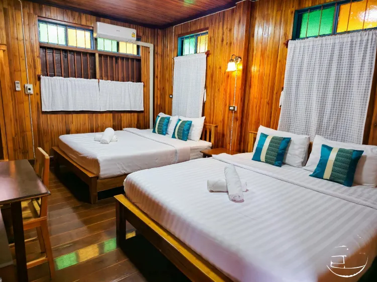 ห้องสำหรับครอบครัวพร้อมห้องน้ำส่วนตัวนอกห้องพัก