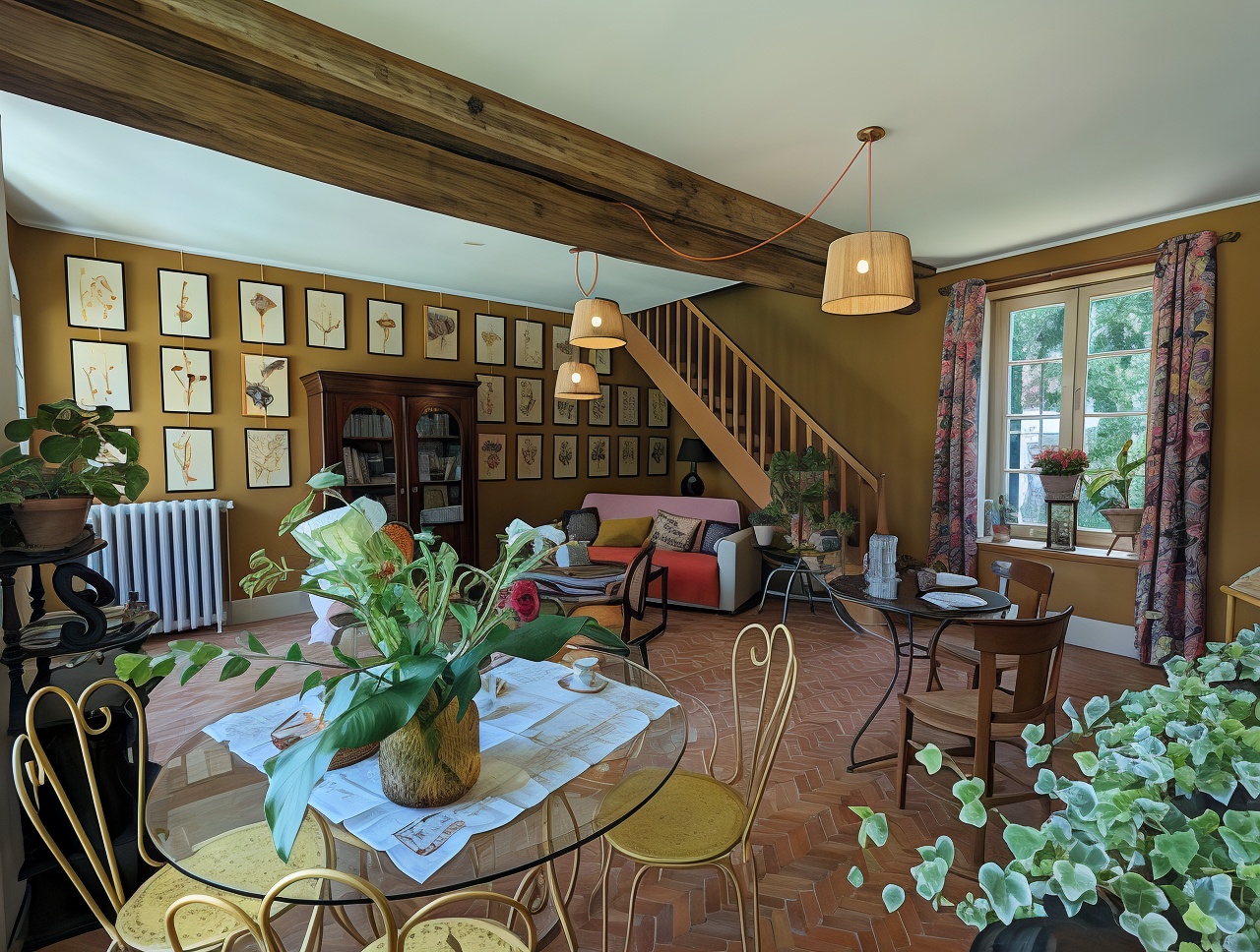Triple Family Room With Garden View
