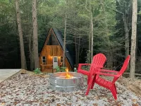 Overlook Oasis! RRG, A-frame Cabin, NEW HOT TUB, Grill! Pet friendly