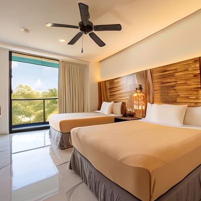 Superior Room with Two Double Beds and Balcony