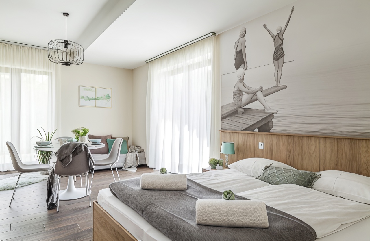 全景開放式客房， 湖景