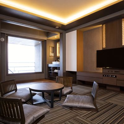 デラックスオーシャンサイド和風ルーム 喫煙 湯の川プリンスホテル渚亭 クーポン