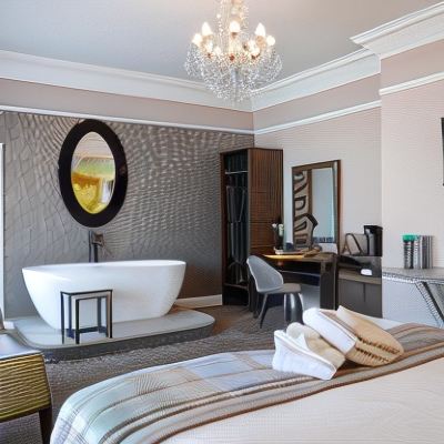 Suite-1 King Bed, Non-Smoking, in Room Bathtub, Convertible Into Two Twin Beds