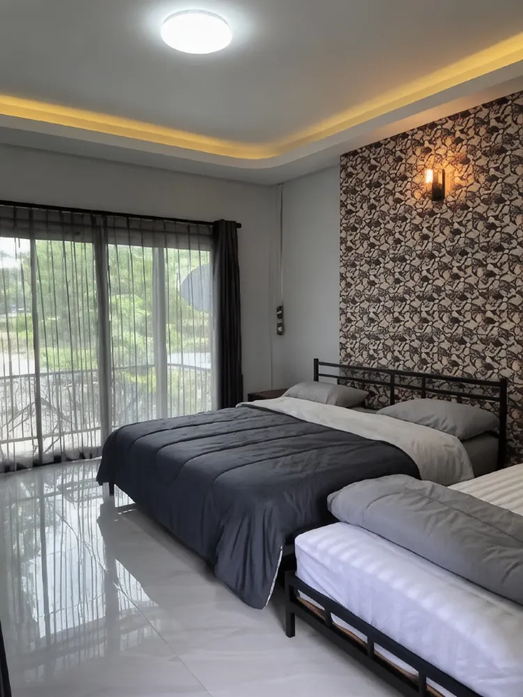ห้องพักสำหรับสามท่านพร้อมลานระเบียง