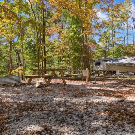 Luxury RV Retreat wd Firepit and Grille– Serene Wooded Stay Near Red River Gorge