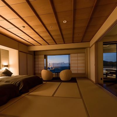 【露天風呂付客室】ラグジュアリースイート 紺碧107㎡　（禁煙） 稲取銀水荘 クーポン