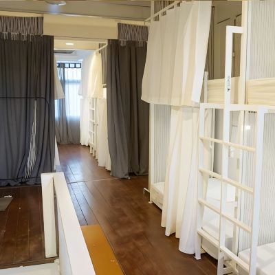 Two Bunk Beds in Mixed Dormitory Shared Bathroom