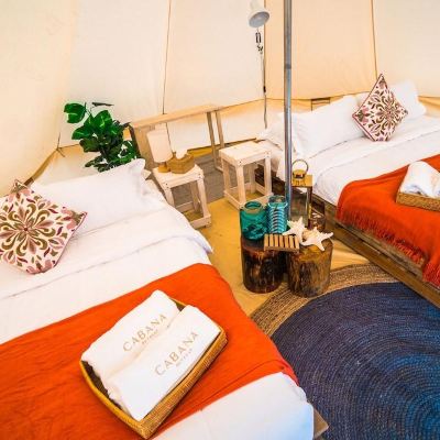 Khemah Deluxe Saiz Katil Queen Kupon Cabana Retreat - Glamping