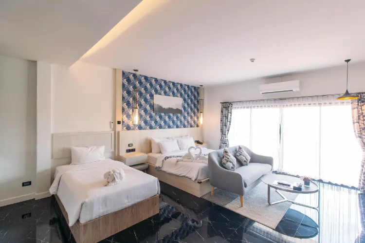 ห้องฟันดีลักซ์สำหรับครอบครัวพร้อมลานระเบียง