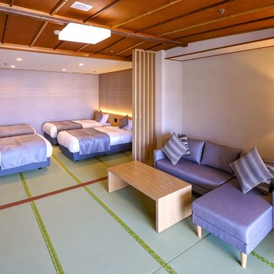 【禁煙】スーペリア和ベッドフォース 6名定員シャワーのみ 大江戸温泉物語　山代温泉　加賀の本陣　山下家 クーポン