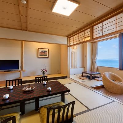 ＜禁煙＞むつ湾を見渡せる和室【3～４F・12.5畳+4.5畳堀こたつ】 南部屋・海扇閣 クーポン