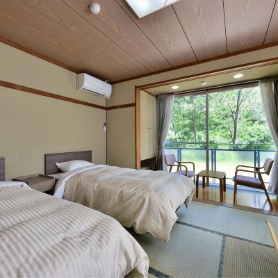 和風ルーム(ツインベッド、禁煙) 松茸山荘　 クーポン