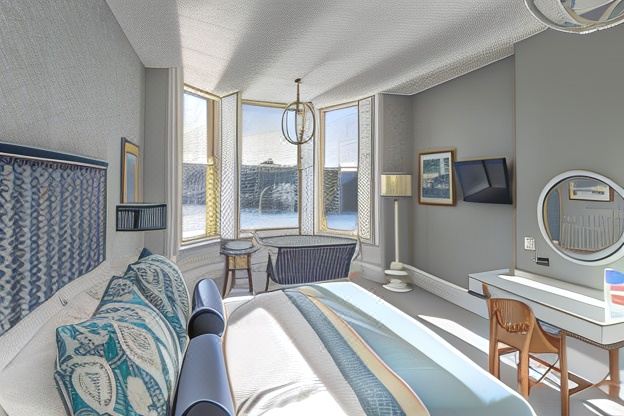 小型套房（带海景的）