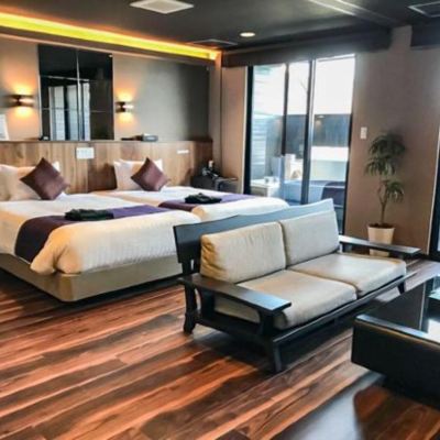 和モダンスーペリア和洋室《信楽焼陶器客室露天風呂付》《40平米＋専用テラス8平米》 リブマックスリゾート安芸 宮浜温泉 クーポン