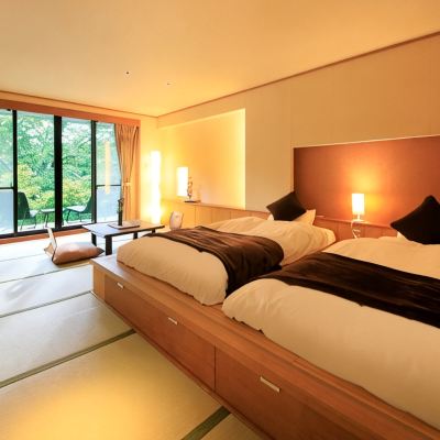 [with Terrace]Japanese Modern Room (12 Tatami Mats/Capacity 5 People) *Non-Smoking[Japanese Room][Non-Smoking] 四季彩飯店優惠