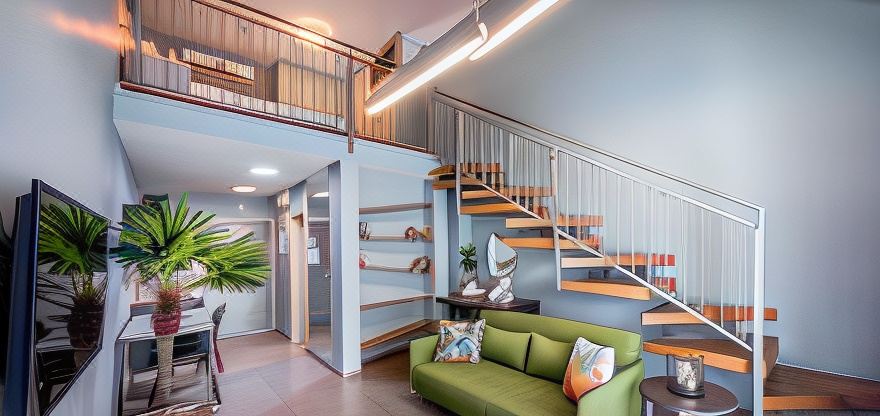 帶陽台的家庭畫廊公寓