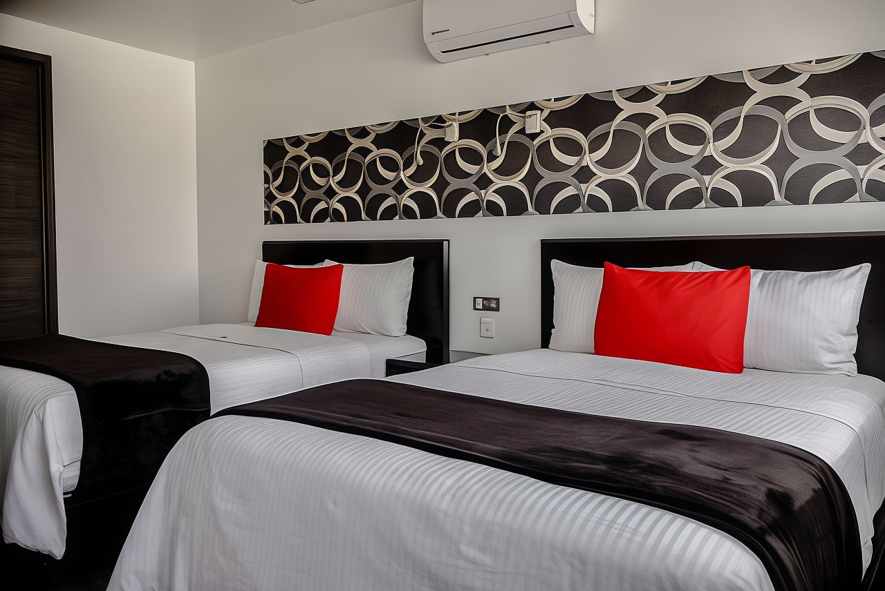 2張雙人床， 無煙， 平板電視， 景觀， 保險箱