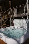 Relaxing retreat on Otter Falls with views of Grandfather Mountain.
