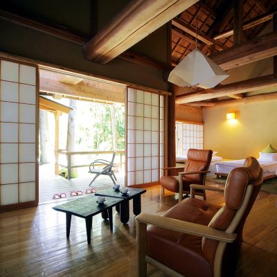 和洋室(マウンテンビュー、リバービュー、禁煙)(ブルームーン) 温泉山荘　だいこんの花 クーポン
