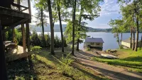 Honeycomb Waterfront Lakehouse with deep water dock