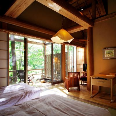 Japanese-Western Room, Mountain View, River View, Non-Smoking (Crescent Moon) 温泉山荘　だいこんの花 クーポン