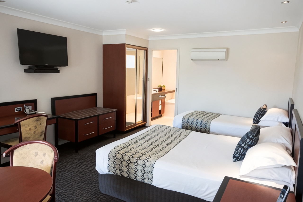 高级双床间 - 带Spa浴缸