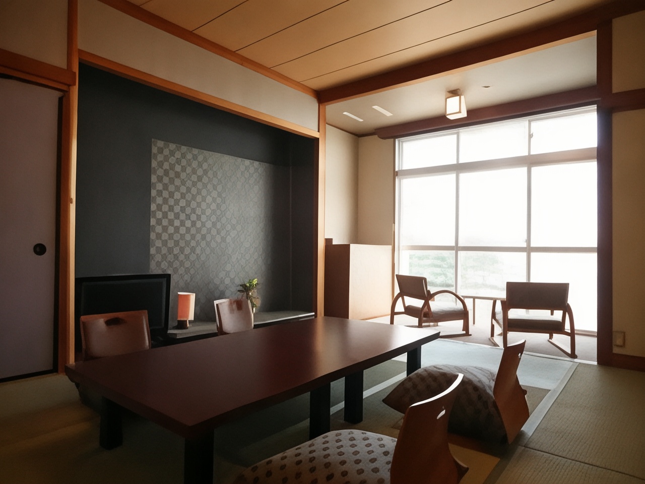 日式经典现代带浴室和海景房