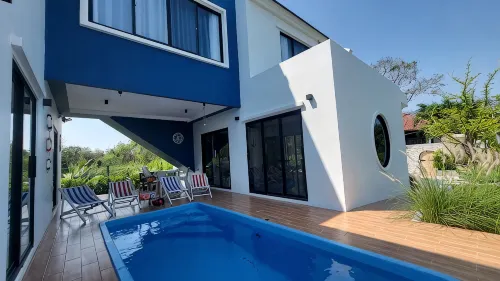 Nest Scape Blu Pool Villa 50m to beach in Cha-am