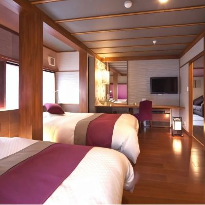 ベッド付き和洋折衷スタイルルーム（あざみタイプ、千雄亭棟） 草津温泉 奈良屋 クーポン