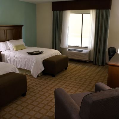 Mobility hearing Two Queen Room with tub Hampton Inn & Suites Center Promo Code