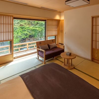 【別邸水の語り部/川側/ダブル22平米】温泉風呂（禁煙）大人専用　 湯回廊 菊屋 クーポン