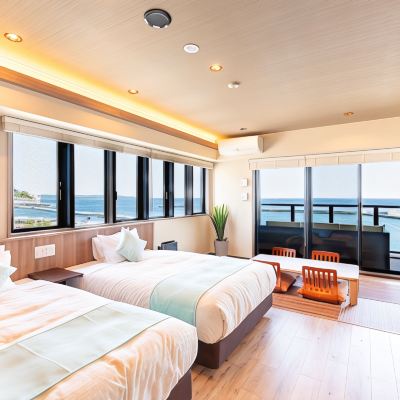 [Executive Ocean Suite] 70㎡ + Private Terrace 14㎡, Open-air Bath Made Of Cypress