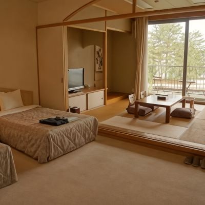 和洋式オーシャンビュールーム(浴室) 天橋立荘 クーポン